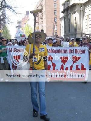 Domestic Workers protest Workers march on the Upper East Side on April 25.