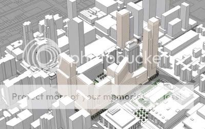 Fordham An aerial-view rendering of Fordham’s proposal.