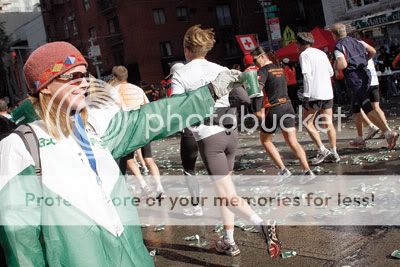 marathon water Kim Dittrich said she felt motivated to run the marathon after volunteering several times.