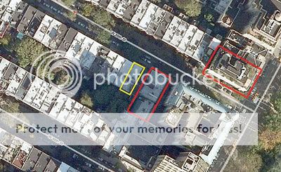 dwightmap The Dwight School, outlined in red, bought a nearby residential brownstone on 22 W. 89th Street, outlined in yellow, to be converted into a rear-yard community facility.