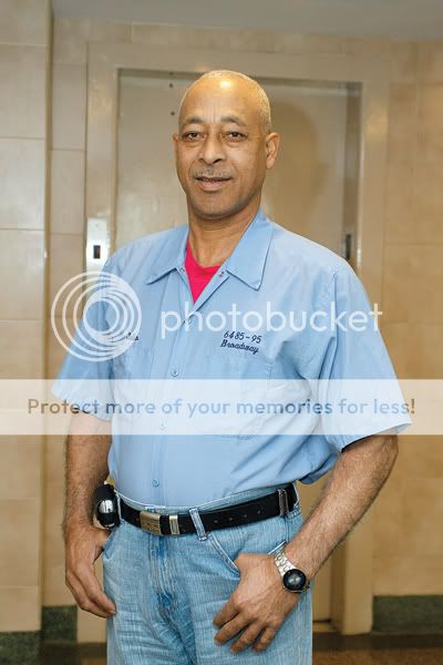 Julio Sirui supports a family back in the Dominican Republic with his job as a porter at 6485 Broadway. Photo by Andrew Schwartz