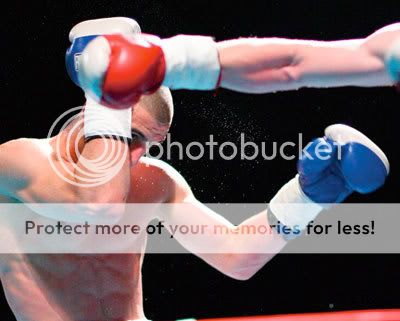 Sports Fight Duking it out at the Lexington Avenue Armory during a Friday Night Fights event this past May. Photo By: Peter Marney