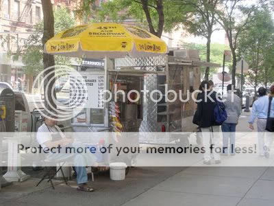 Two vendors set up shop close together along Columbus Avenue. Photo by Andrew Schwartz