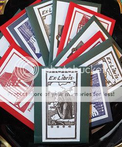 Ex-libris gummed sticker packets from More & More Antiques. Ex-libris gummed sticker packets from More & More Antiques. Photo by Andrew Schwartz